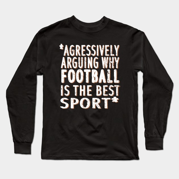 American football tackle quarterback gift idea Long Sleeve T-Shirt by FindYourFavouriteDesign